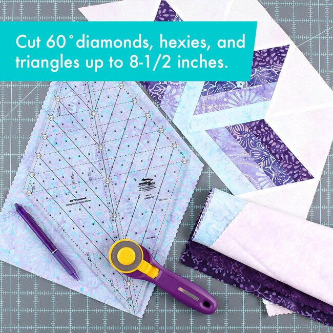 Creative Grids 60 Degree Diamond Ruler CGR60DIA