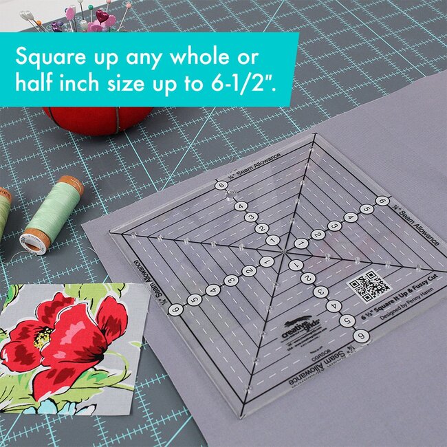 Creative Grids 6-1/2" Square It Up or Fussy Cut Square CGRSQ6