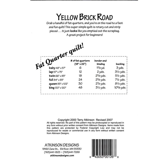 Yellow Brick Road Pattern