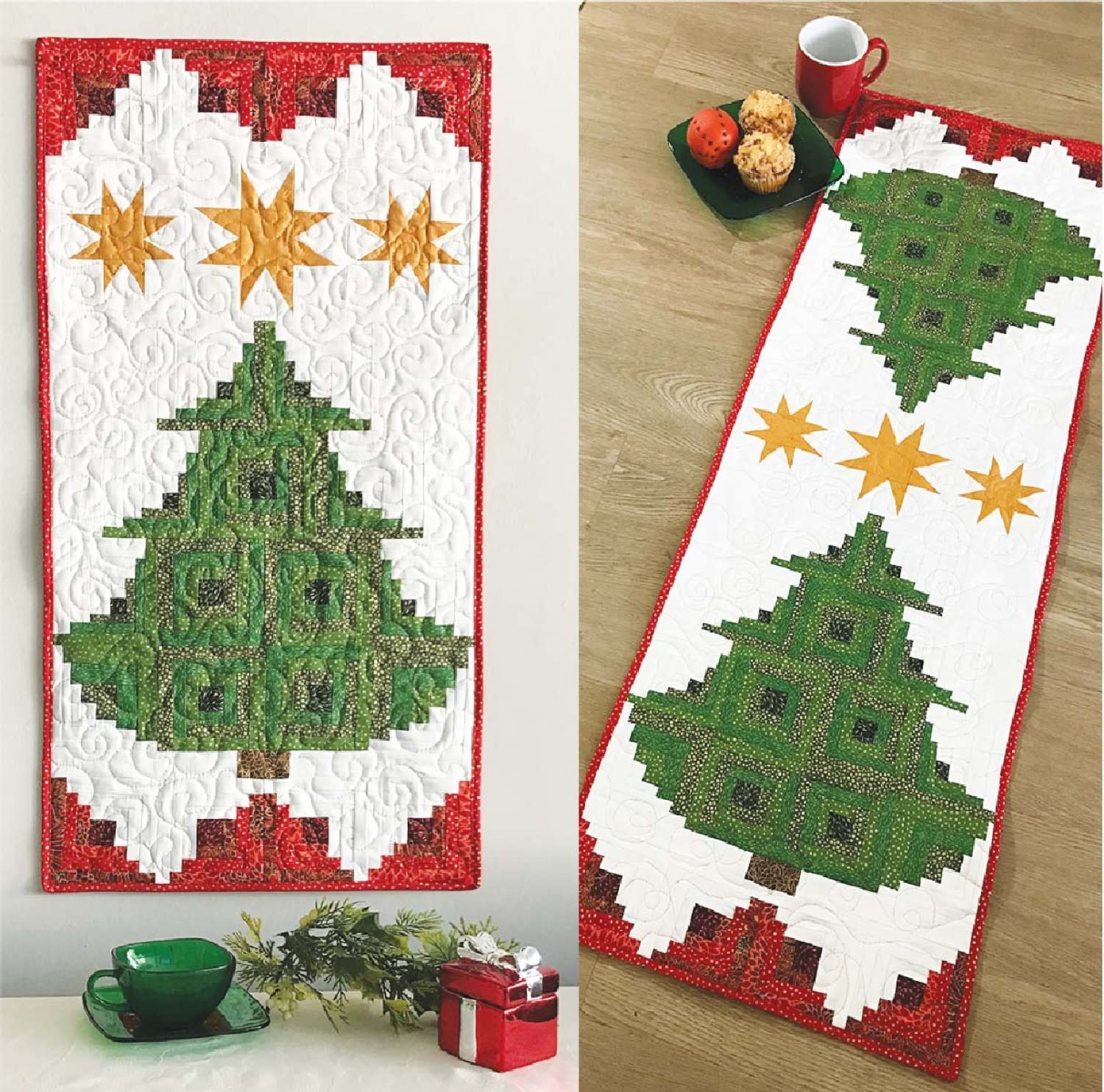 Cut Loose Press Pine Tree Banner or Table Runner
