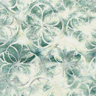 Island Batiks Bellingham Bay, Deco Medallion, Jungle Water (612103872) $0.20 per cm or $20/m