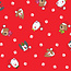Makower UK Yappy Christmas, Dog Heads, Red 2366/R $0.20 per cm or $20/m