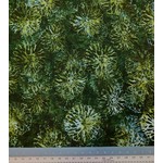 Hoffman Bali Batiks, Dahlias, Verde 2621-157 $0.19 per cm or $19/m