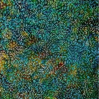Mirah Zriya Batik by Mirah Blue Moon, Burst, Azula Delfin $0.16 per cm or $16/m
