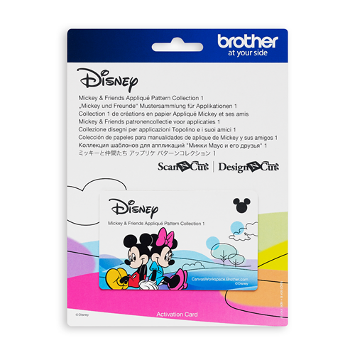 Brother Disney Mickey Mouse and Friends Appliqué Pattern Collection #1 for ScanNCut