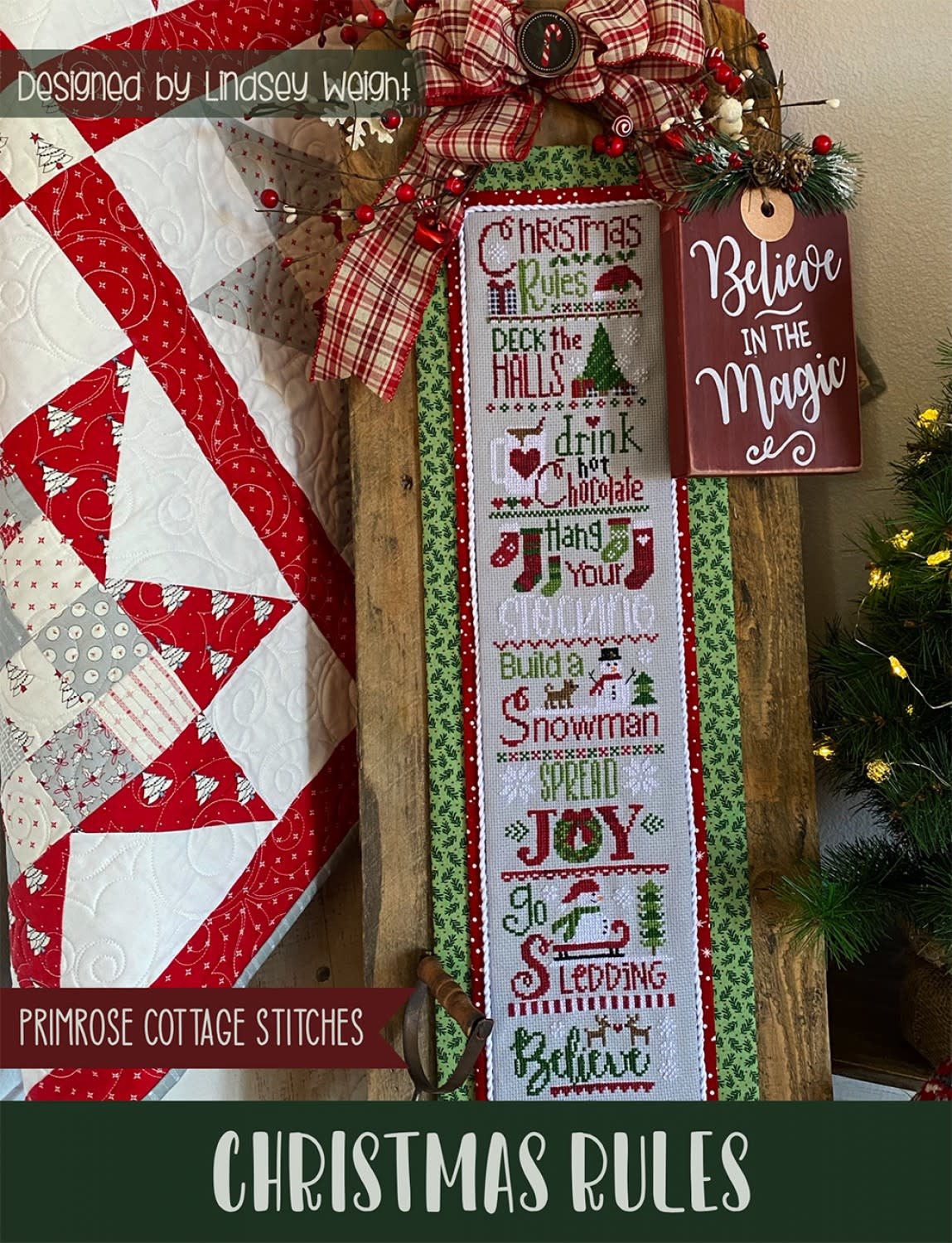 Primrose Cottage Christmas Rules Cross Stitch