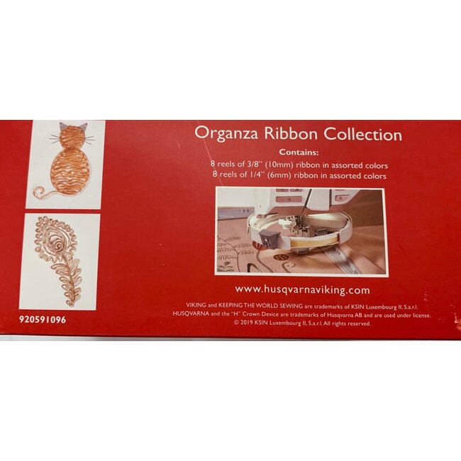 HV ORGANZA RIBBON COLLECTION 16 RIBBONS 6MM AND 10MM