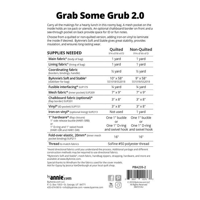 Grab Some Grub 2.0 Pattern