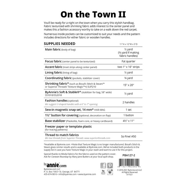 On the Town II Pattern