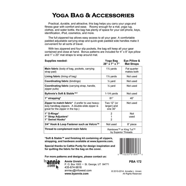 Yoga Bag & Accessories Pattern