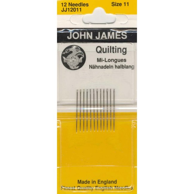 JOHN JAMES QUILTING SIZE 11 NEEDLES