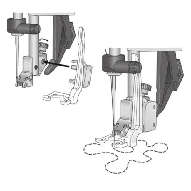 Pfaff Open Toe Free Motion Foot (group J)