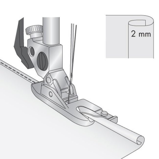 Pfaff Rolled Hem Foot 2mm (group B,C,D,E,F,G,J,K)