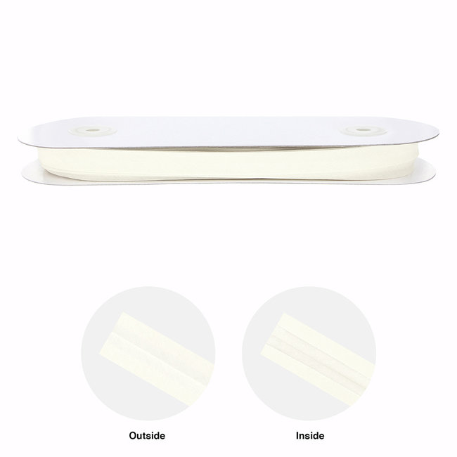 Extra Wide Double Fold Bias Tape 16mm - Ivory $1.00 per m