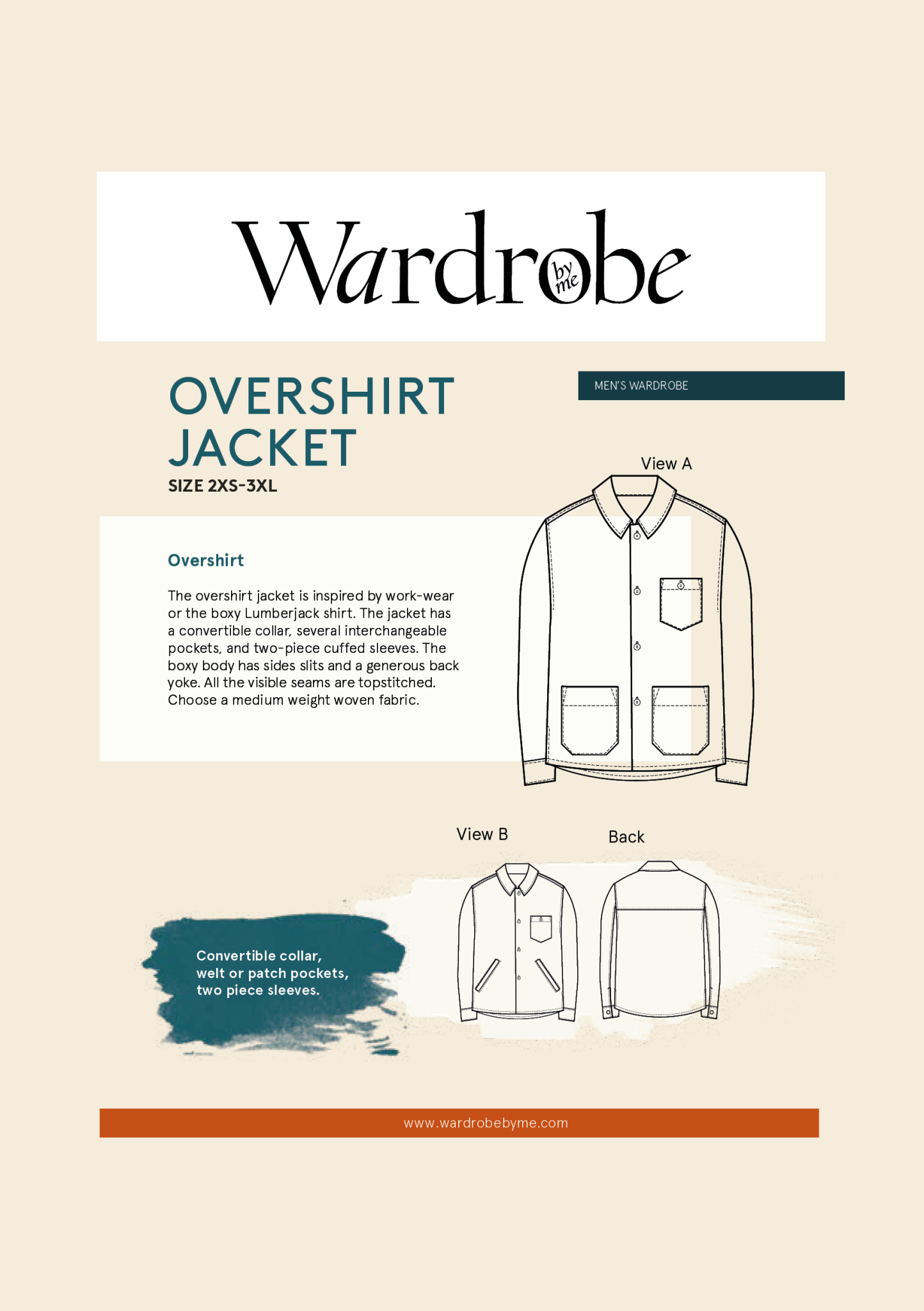 Wardrobe by Me Overshirt Jacket Pattern 2XS-3XL