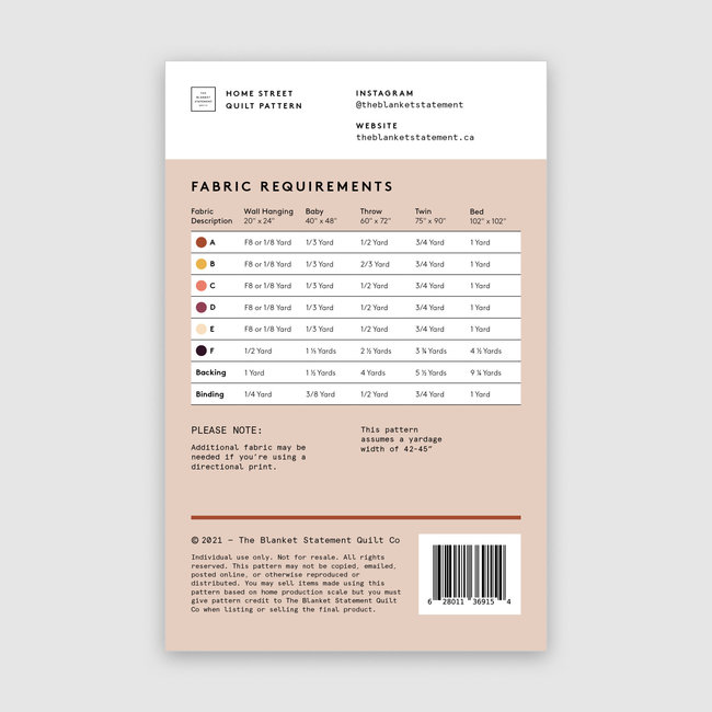 Home Street Quilt Pattern