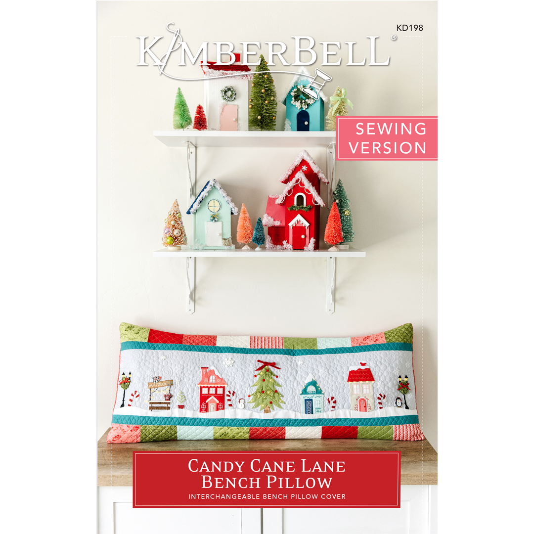 Kimberbell Designs Candy Cane Lane Bench Pillow (Sewing Version)