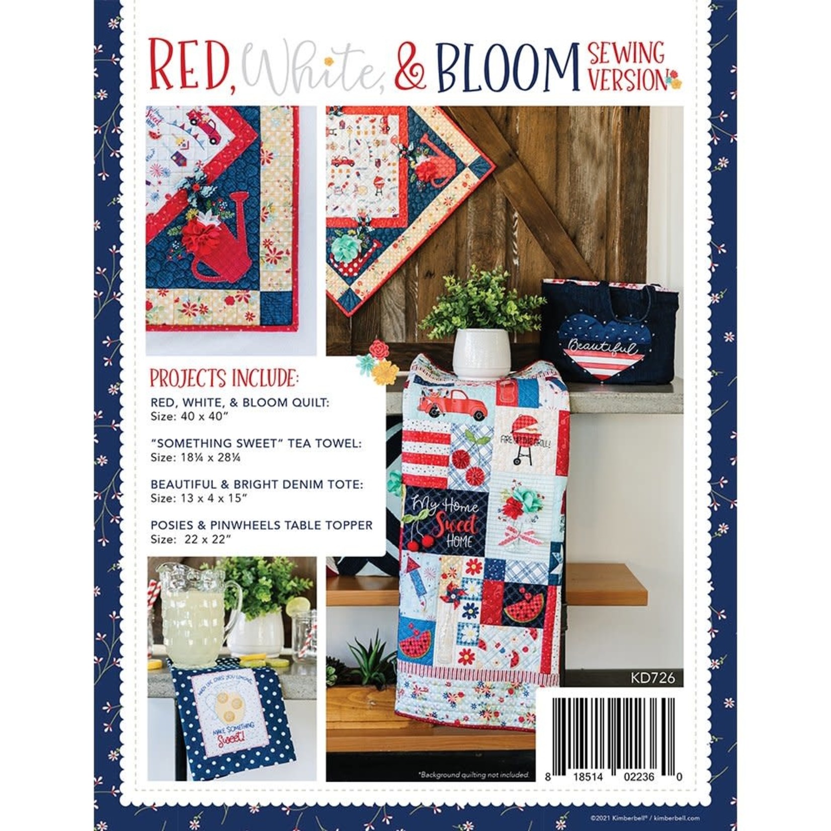Kimberbell Designs Red White & Bloom (Sewing Version)