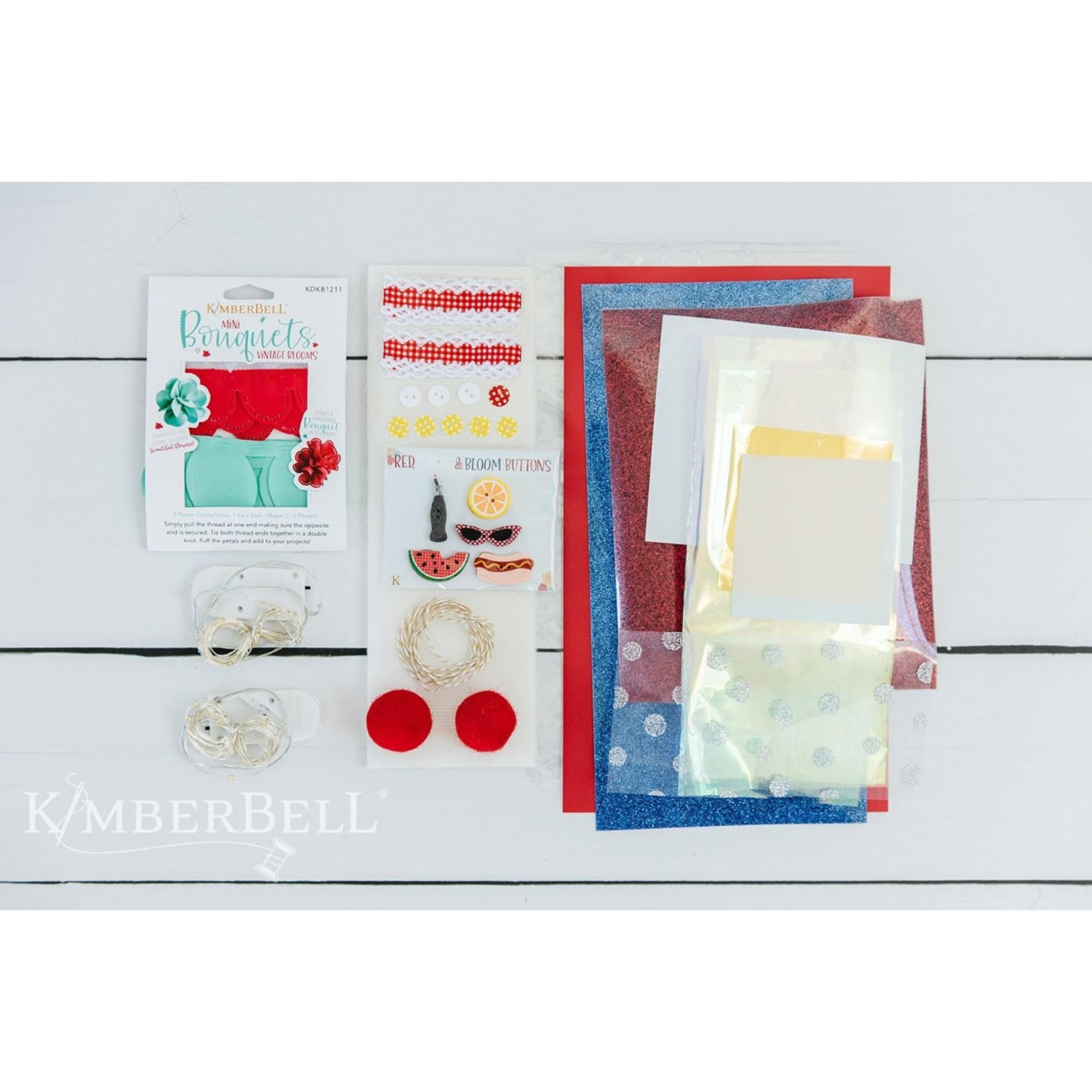 Kimberbell Designs Red White & Bloom Embellishment Kit