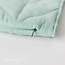 Quilted Pillow Blank, 19"x19" Mist Blue Linen, Herringbone Quilting