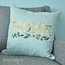 Quilted Pillow Blank, 19"x19" Mist Blue Linen, Herringbone Quilting, Discontinued, While Supplies Last