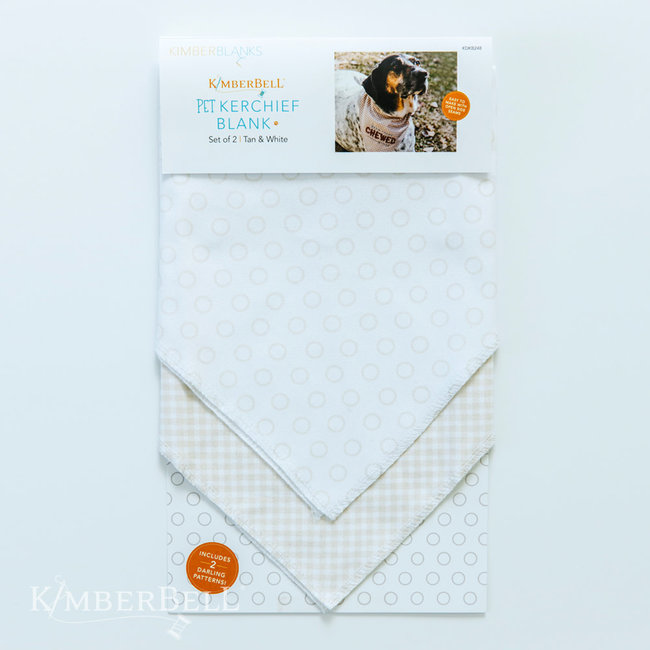 Pet Kerchief Blank, Set of 2 Grey and White, discontinued, while supplies last