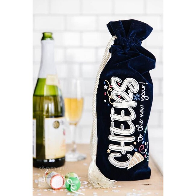 Velvet Wine Bag Blanks, 2 pk, Navy