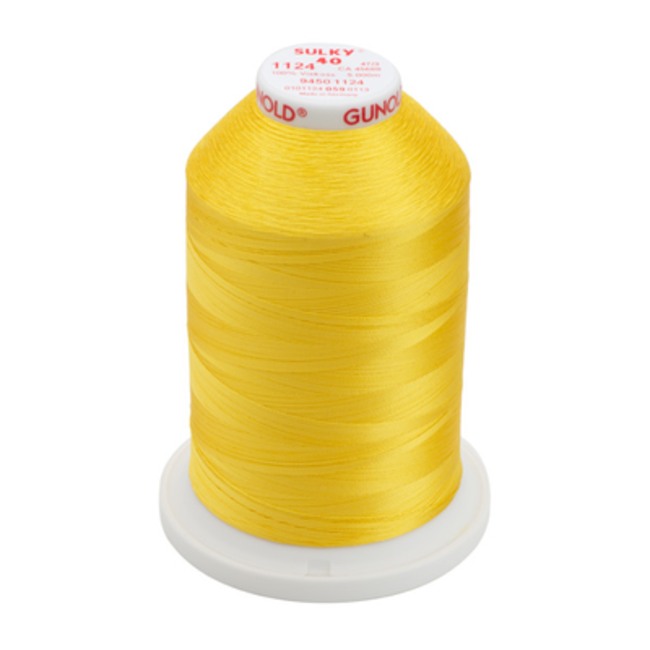 1124-Yellow- 40 WT Rayon Sulky Rayon Thread 5000m