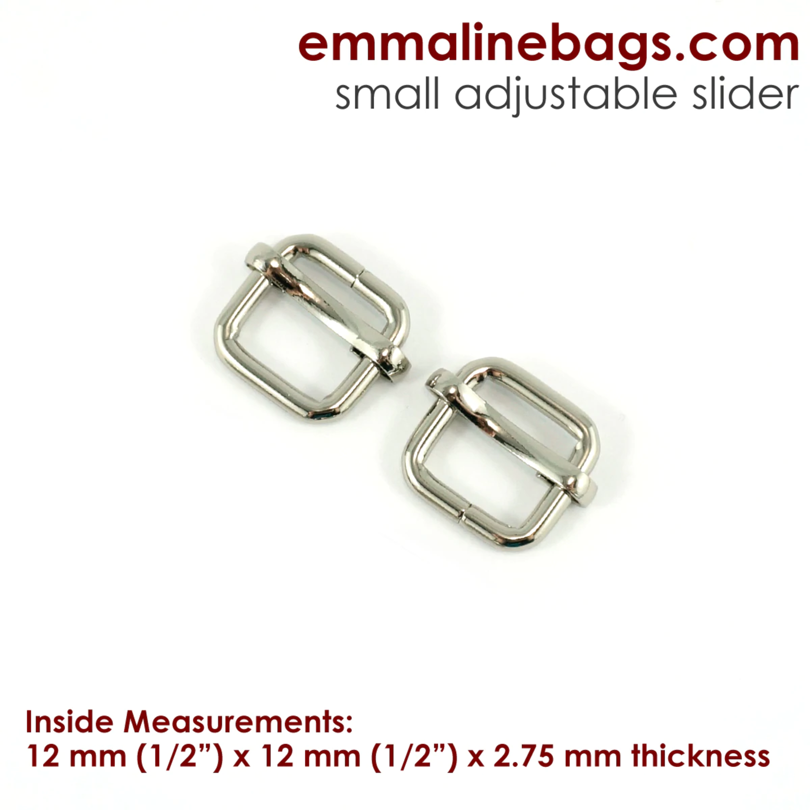 Emmaline Adjustable Sliders (2 Pack) 1/2"