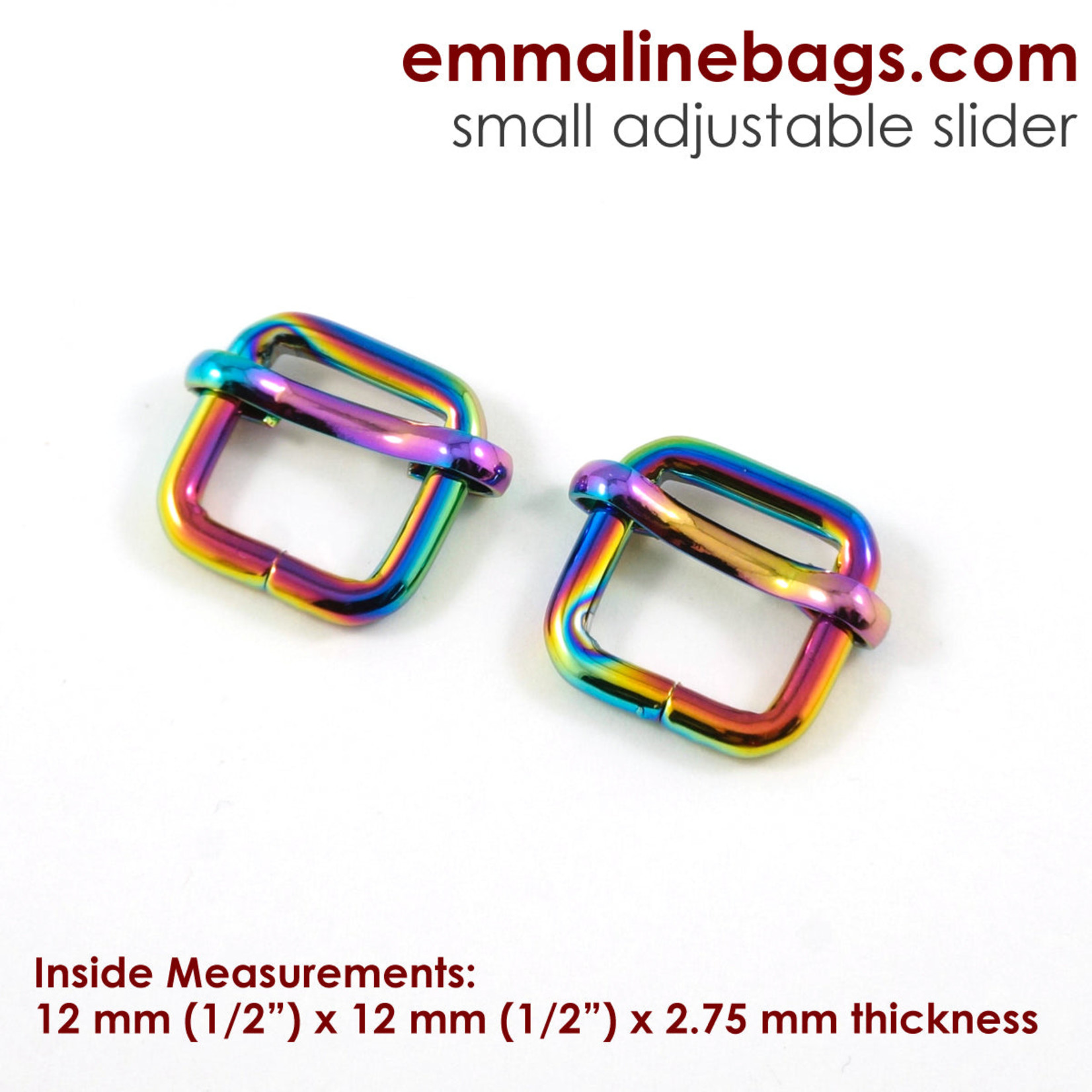 Emmaline Adjustable Sliders (2 Pack) 1/2"