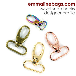 Emmaline Swivel Snap Hook: Designer Profile (2 Pack) 1 inch
