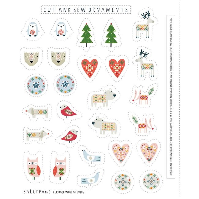 Winter Folk - Cut and Sew Ornaments 30" x 44"