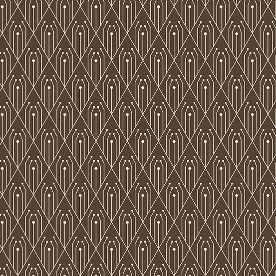 Century Prints Deco Diamonds Chocolate - Giucy Giuce - PER QUARTER METRE Century Prints Deco Diamonds Chocolate - Giucy Giuce - PER QUARTER METRE