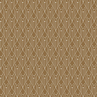 Andover Century Prints - Deco, Diamonds, Cinnamon $0.20 per cm or $20/m