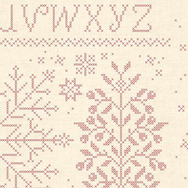 Noel, Homestead, Redwork (9850-R) $0.20 per cm or $20/m