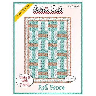 Fabric Cafe Rail Fence 3-Yard Quilt Pattern
