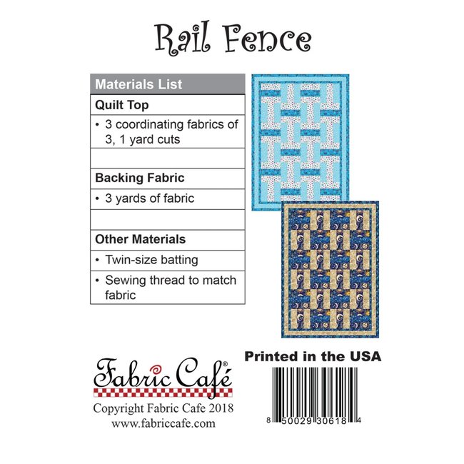 Rail Fence 3-Yard Quilt Pattern