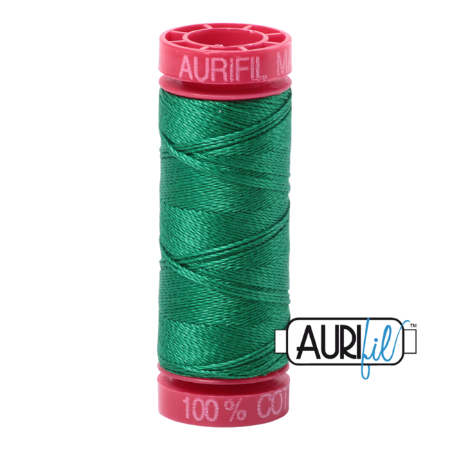 WOOL AURIFIL 12 WT. GREEN 2870 Small Spool