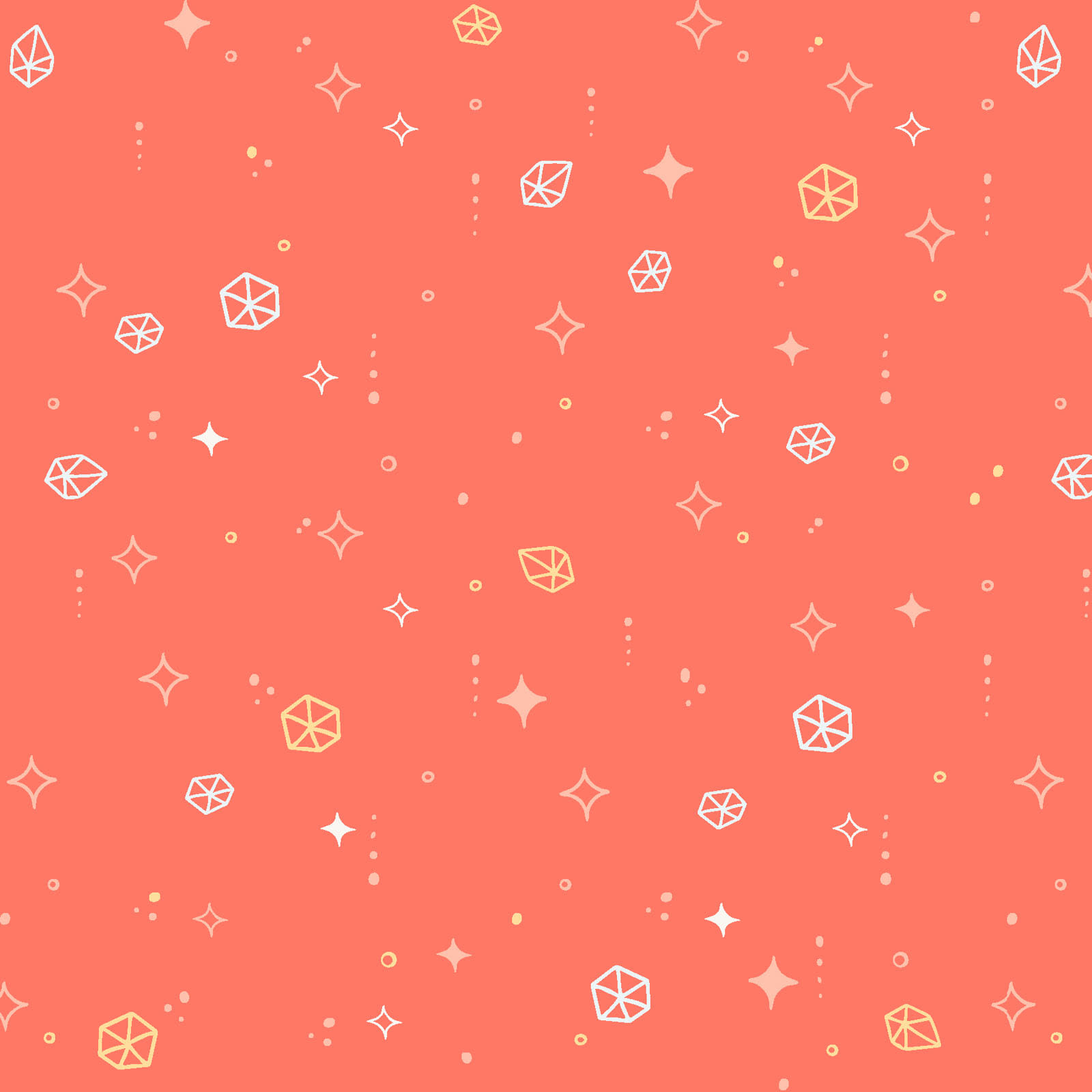 Maywood 60 cm MOONGATE, Asteroids Orange, per cm or $18/m