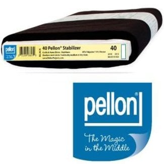 Pellon Stabilizer - Mid Weight, Black 20" PEL40B $0.04 per cm or $4/m