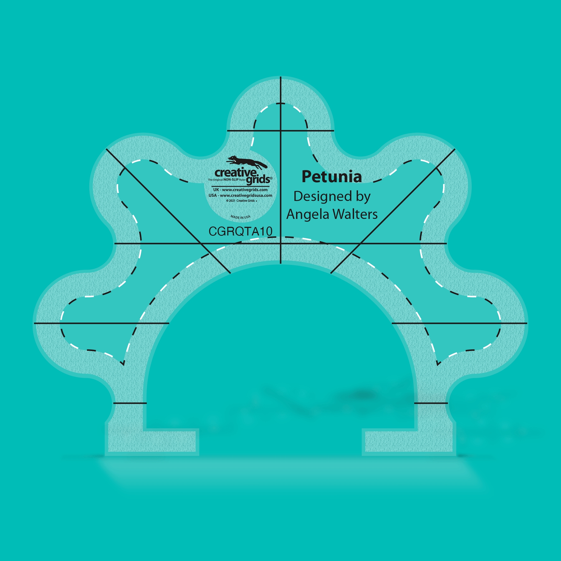 Creative Grids Machine Quilting Tool Petunia CGRQTA10 Stitch by Stitch