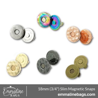 Emmaline Magnetic Snap Closures: 3/4" (18 mm) SLIM (2 Pack)