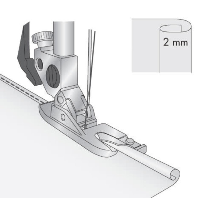 Pfaff Rolled Hem Foot 2mm (group B,C,D,E,F,G,J,K)
