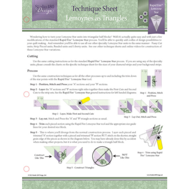 Lemoynes as Triangles - Technique Sheet