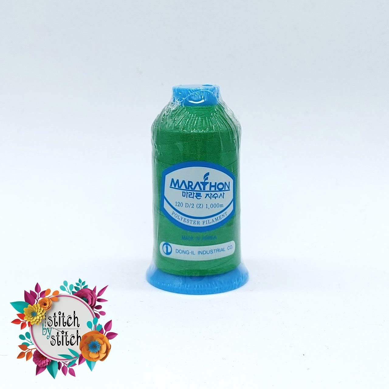 Colour 2103 Kelly Green - 1000mtr POLY EMBROIDERY THREAD - Stitch by Stitch