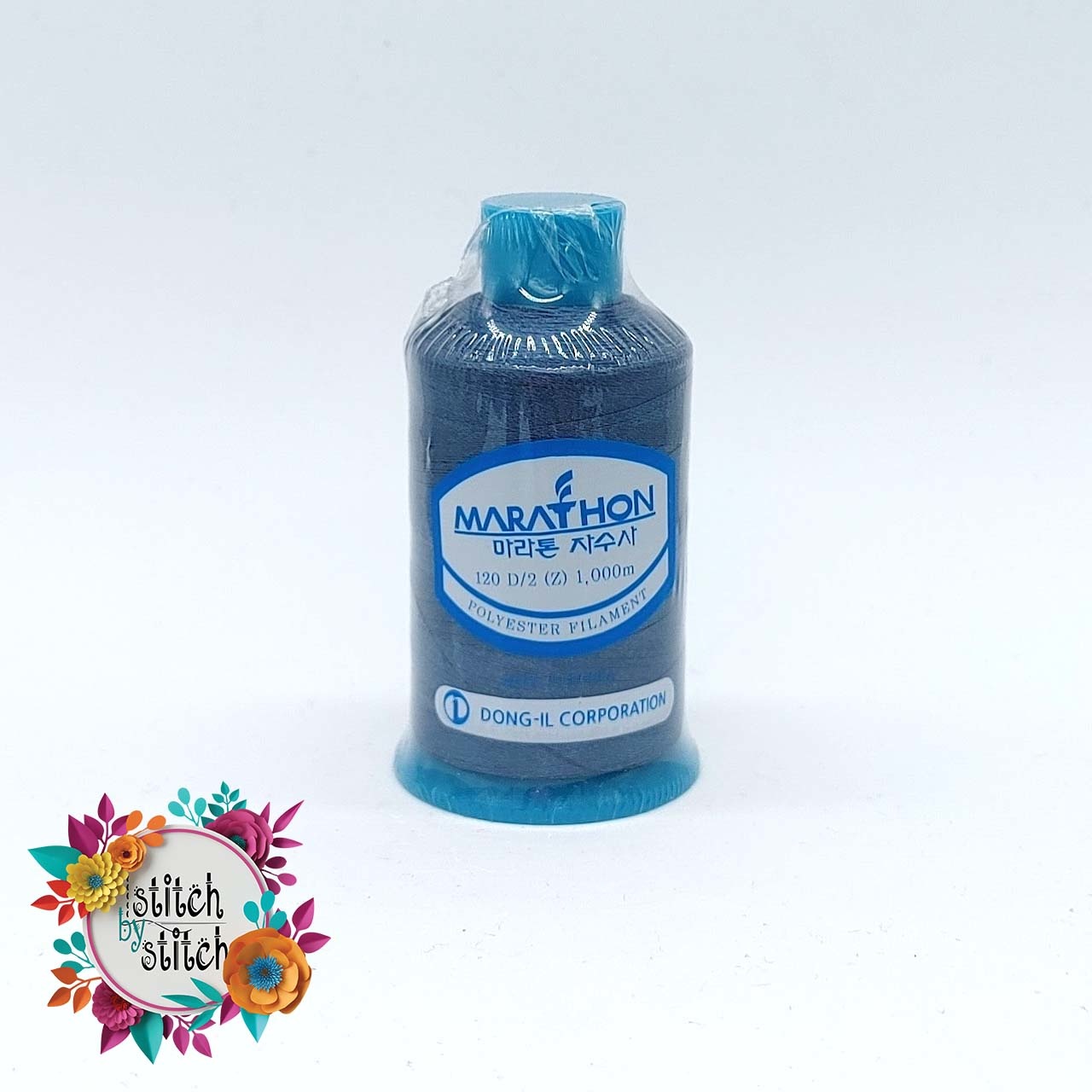 Colour 2200 Steel Blue - 1000mtr POLY EMBROIDERY THREAD - Stitch by Stitch