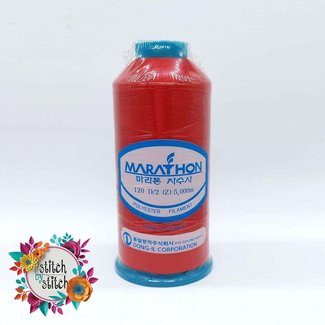 Marathon Colour 2044 Red - 5000mtr POLY EMBROIDERY THREAD RED