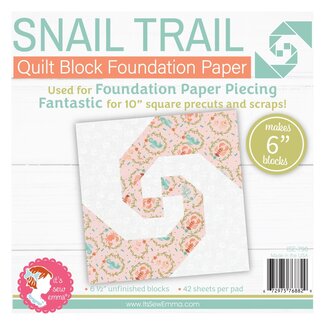 It's Sew Emma Snail Trail 6in Block Foundation Paper Pad
