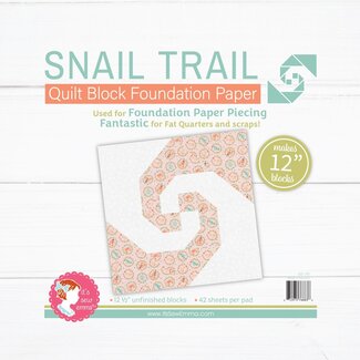 It's Sew Emma Snail Trail Quilt Block Foundation Paper Piecing Pad, 42 sheets, 12in blocks
