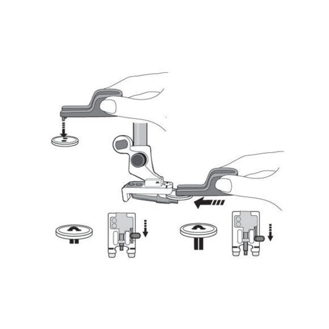 HV Button Foot w/ Placement Tool (group 1-8)